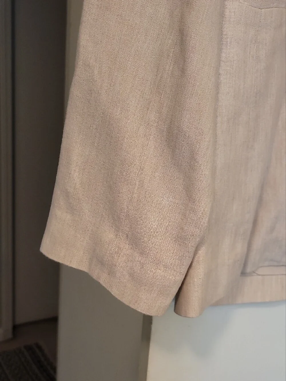 Women's Beige Single-Button Blazer